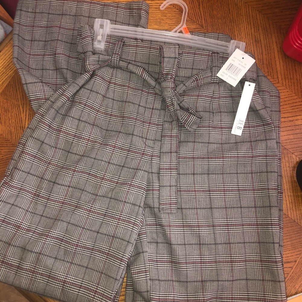 Joe Benbasset Black/Wine Plaid Tie Pants